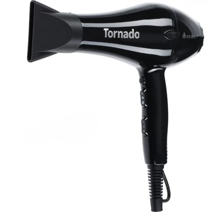 Фен DEWAL PRO TORNADO, черный, 2300Вт, ионизация, 2 насадки 03-8010 Black Фен DEWAL PRO TORNADO, черный, 2300Вт, ионизация, 2 насадки 03-8010 Black